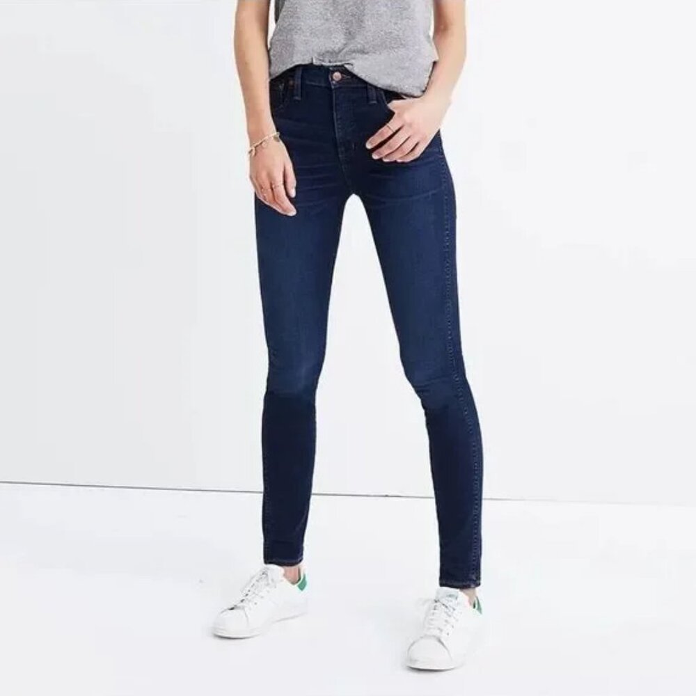 Madewell 10" High-Rise Skinny Jeans in Hayes Wash